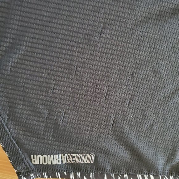 Under Armor womens workout tank top size s black white scoop neck mesh back - Picture 4 of 15